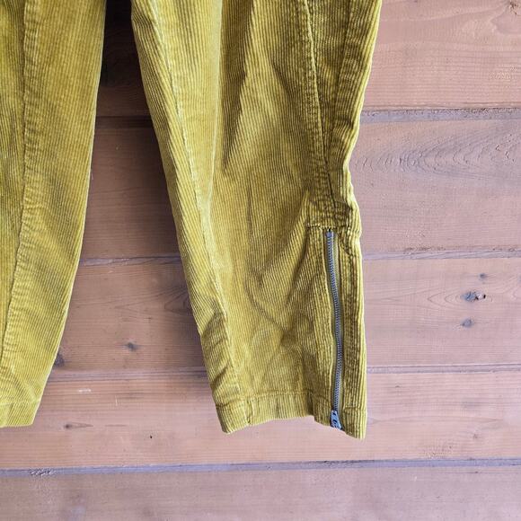 Anthropologie Pilcro Slim Corduroy Cargo Trouser Crop Ankle Zip Boho Pant 26P - Picture 5 of 6